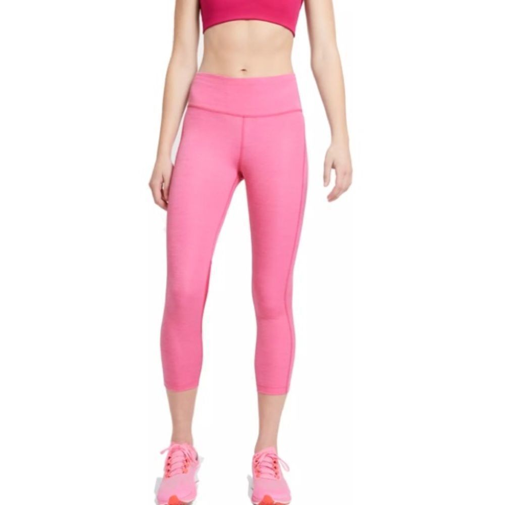 High-Rise Pink Capri Track Pants